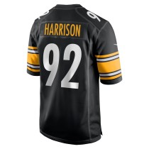 Men's Pittsburgh Steelers James Harrison Number 92 Nike Black Retired Game Jersey