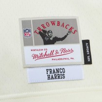 Men's Pittsburgh Steelers Franco Harris Number 32 Mitchell & Ness Cream Chainstitch Legacy Jersey