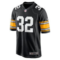 Men's Pittsburgh Steelers Franco Harris Number 32 Nike Black Alternate Retired Player Jersey