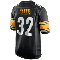 Men's Pittsburgh Steelers Franco Harris Number 32 Nike Black Game Retired Player Jersey