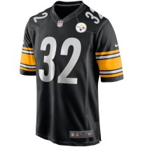 Men's Pittsburgh Steelers Franco Harris Number 32 Nike Black Game Retired Player Jersey