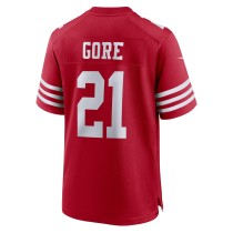 Men's San Francisco 49ers Frank Gore Number 21 Nike Scarlet Retired Player Game Jersey