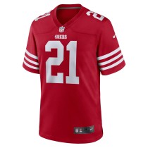 Men's San Francisco 49ers Frank Gore Number 21 Nike Scarlet Retired Player Game Jersey