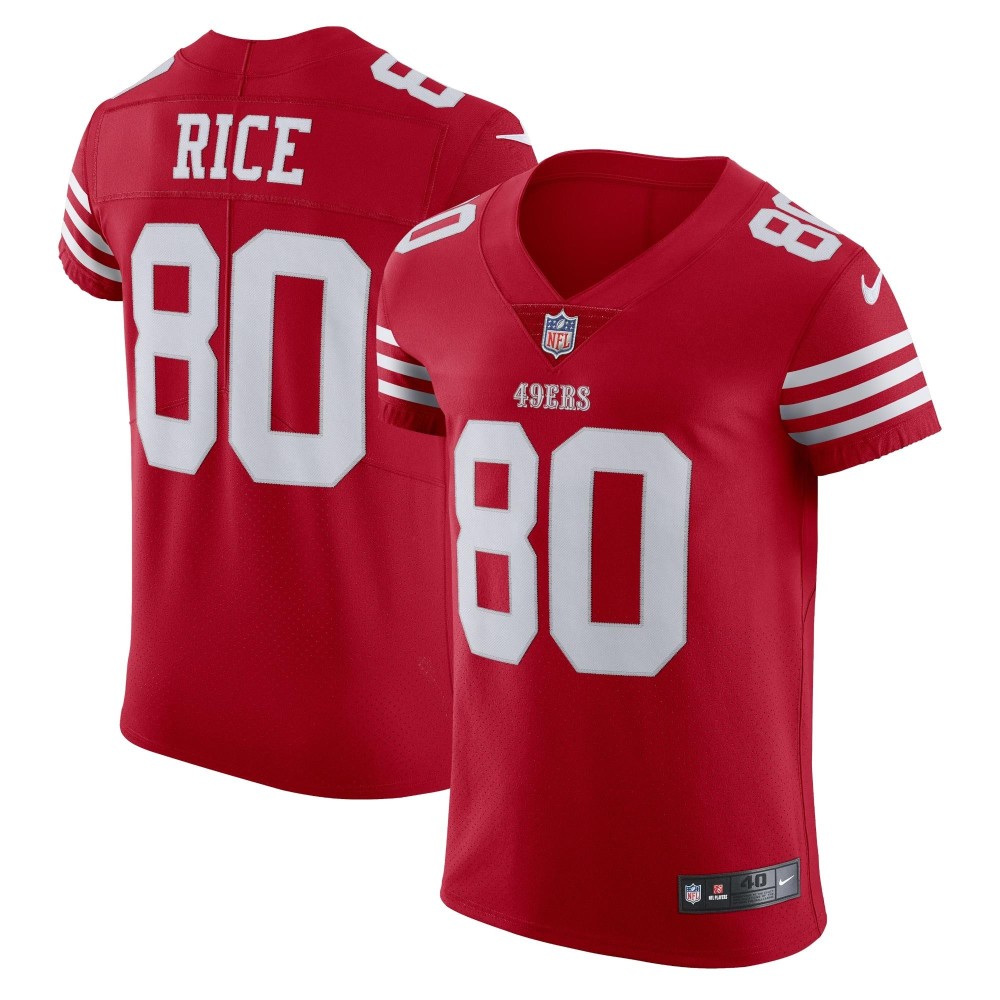 Men's San Francisco 49ers Jerry Rice Number 80 Nike Scarlet Vapor Elite Retired Player Jersey