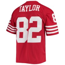 Men's San Francisco 49ers John Taylor Number 82 Mitchell & Ness Scarlet Legacy Replica Jersey