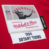 Men's San Francisco 49ers Bryant Young Number 97 Mitchell & Ness Scarlet Legacy Replica Jersey