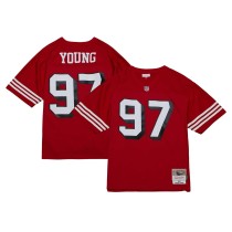 Men's San Francisco 49ers Bryant Young Number 97 Mitchell & Ness Scarlet Legacy Replica Jersey