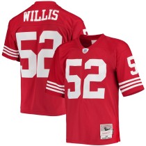 Men's San Francisco 49ers Patrick Willis Number 52 Mitchell & Ness Scarlet Legacy Replica Jersey