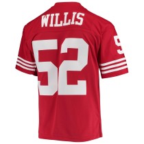 Men's San Francisco 49ers Patrick Willis Number 52 Mitchell & Ness Scarlet Legacy Replica Jersey