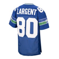 Men's Seattle Seahawks 1985 Steve Largent Number 80 Mitchell & Ness Royal Authentic Throwback Retired Player Jersey