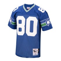 Men's Seattle Seahawks 1985 Steve Largent Number 80 Mitchell & Ness Royal Authentic Throwback Retired Player Jersey