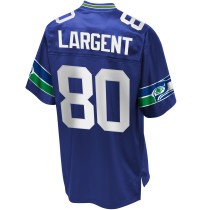 Men's Seattle Seahawks Steve Largent NFL Pro Line College Navy Retired Player Replica Jersey