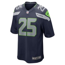 Men's Seattle Seahawks Richard Sherman Number 25 Nike College Navy Retired Game Jersey