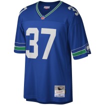 Men's Seattle Seahawks Shaun Alexander Number 37 Mitchell & Ness Royal Legacy Replica Jersey