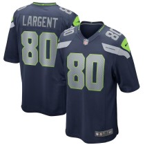 Men's Seattle Seahawks Steve Largent Number 80 Nike College Navy Game Retired Player Jersey