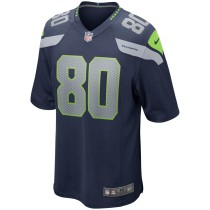 Men's Seattle Seahawks Steve Largent Number 80 Nike College Navy Game Retired Player Jersey