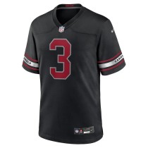 Men's Arizona Cardinals Budda Baker Number 3 Nike Black Game Jersey