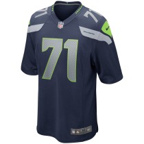 Men's Seattle Seahawks Walter Jones Number 71 Nike College Navy Game Retired Player Jersey