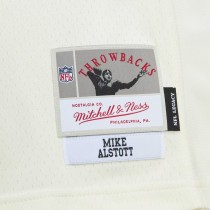 Men's Tampa Bay Buccaneers Mike Alstott Number 40 Mitchell & Ness Cream Chainstitch Legacy Jersey