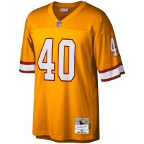 Men's Tampa Bay Buccaneers Mike Alstott Number 40 Mitchell & Ness Orange Legacy Replica Jersey Most Popular in Men Jerse