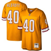 Men's Tampa Bay Buccaneers Mike Alstott Number 40 Mitchell & Ness Orange Legacy Replica Jersey Most Popular in Men Jerse