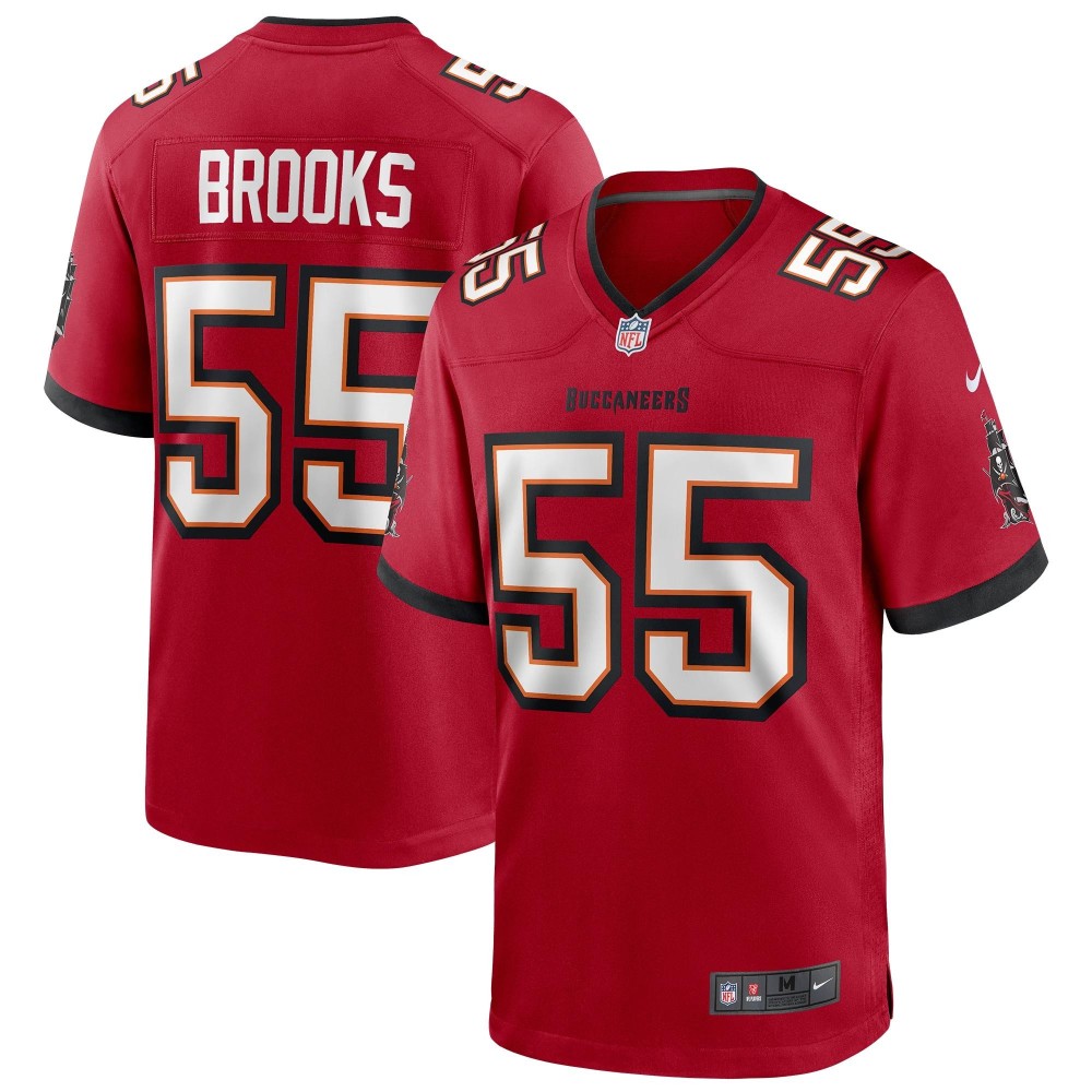 Men's Tampa Bay Buccaneers Derrick Brooks Number 55 Nike Red Game Retired Player Jersey