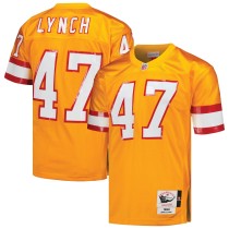 Men's Tampa Bay Buccaneers 1993 John Lynch Number 47 Mitchell & Ness Orange Authentic Throwback Retired Player Jersey