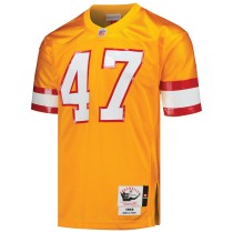 Men's Tampa Bay Buccaneers 1993 John Lynch Number 47 Mitchell & Ness Orange Authentic Throwback Retired Player Jersey