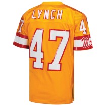 Men's Tampa Bay Buccaneers 1993 John Lynch Number 47 Mitchell & Ness Orange Authentic Throwback Retired Player Jersey