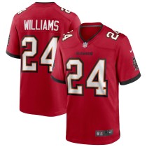 Men's Tampa Bay Buccaneers Cadillac Williams Number 24 Nike Red Game Retired Player Jersey