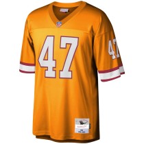 Men's Tampa Bay Buccaneers John Lynch Number 47 Mitchell & Ness Orange Legacy Replica Jersey