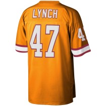 Men's Tampa Bay Buccaneers John Lynch Number 47 Mitchell & Ness Orange Legacy Replica Jersey