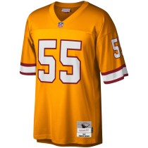 Men's Tampa Bay Buccaneers Derrick Brooks Number 55 Mitchell & Ness Orange Legacy Replica Jersey