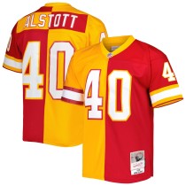 Men's Tampa Bay Buccaneers Mike Alstott Number 40 Mitchell & Ness Orange/Red 1996 Split Legacy Replica Jersey