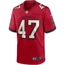 Men's Tampa Bay Buccaneers John Lynch Number 47 Nike Red Game Retired Player Jersey