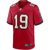 Men's Tampa Bay Buccaneers Keyshawn Johnson Number 19 Nike Red Game Retired Player Jersey