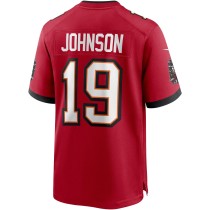 Men's Tampa Bay Buccaneers Keyshawn Johnson Number 19 Nike Red Game Retired Player Jersey