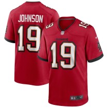 Men's Tampa Bay Buccaneers Keyshawn Johnson Number 19 Nike Red Game Retired Player Jersey