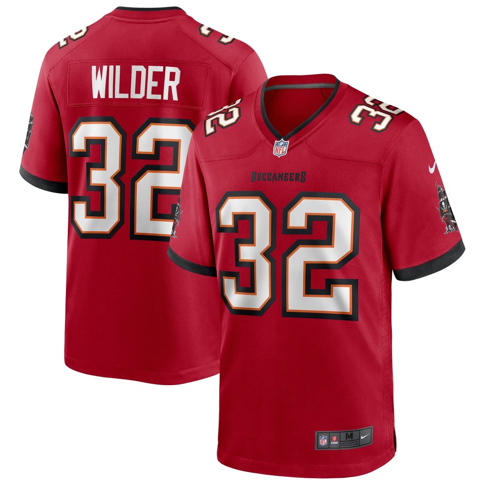 Men's Tampa Bay Buccaneers James Wilder Number 32 Nike Red Game Retired Player Jersey