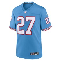 Men's Tennessee Titans Eddie George Number 27 Nike Navy Game Retired Player Jersey