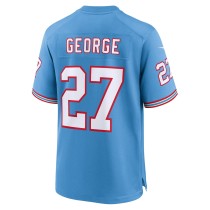 Men's Tennessee Titans Eddie George Number 27 Nike Navy Game Retired Player Jersey