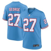 Men's Tennessee Titans Eddie George Number 27 Nike Navy Game Retired Player Jersey