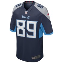 Men's Tennessee Titans Frank Wycheck Number 89 Nike Navy Game Retired Player Jersey