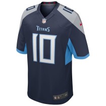 Men's Tennessee Titans Vince Young Number 10 Nike Navy Game Retired Player Jersey