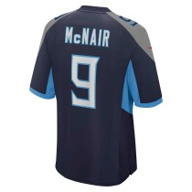 Men's Tennessee Titans Steve McNair Number 9 Nike Navy Game Retired Player Jersey