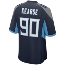 Men's Tennessee Titans Jevon Kearse Number 90 Nike Navy Game Retired Player Jersey