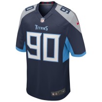 Men's Tennessee Titans Jevon Kearse Number 90 Nike Navy Game Retired Player Jersey