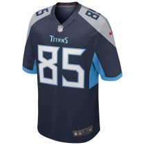 Men's Tennessee Titans Derrick Mason Number 85 Nike Navy Game Retired Player Jersey