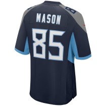 Men's Tennessee Titans Derrick Mason Number 85 Nike Navy Game Retired Player Jersey