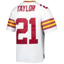 Men's Washington Football Team Sean Taylor Number 21 Mitchell & Ness White Legacy Replica Jersey